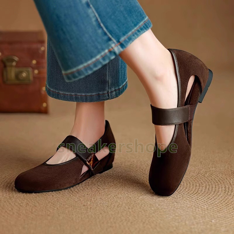 designer shoes loafers womens ballet flats low heels mary jane shoes comfort soft sole fashion luxury ballerina shoe size 35-40