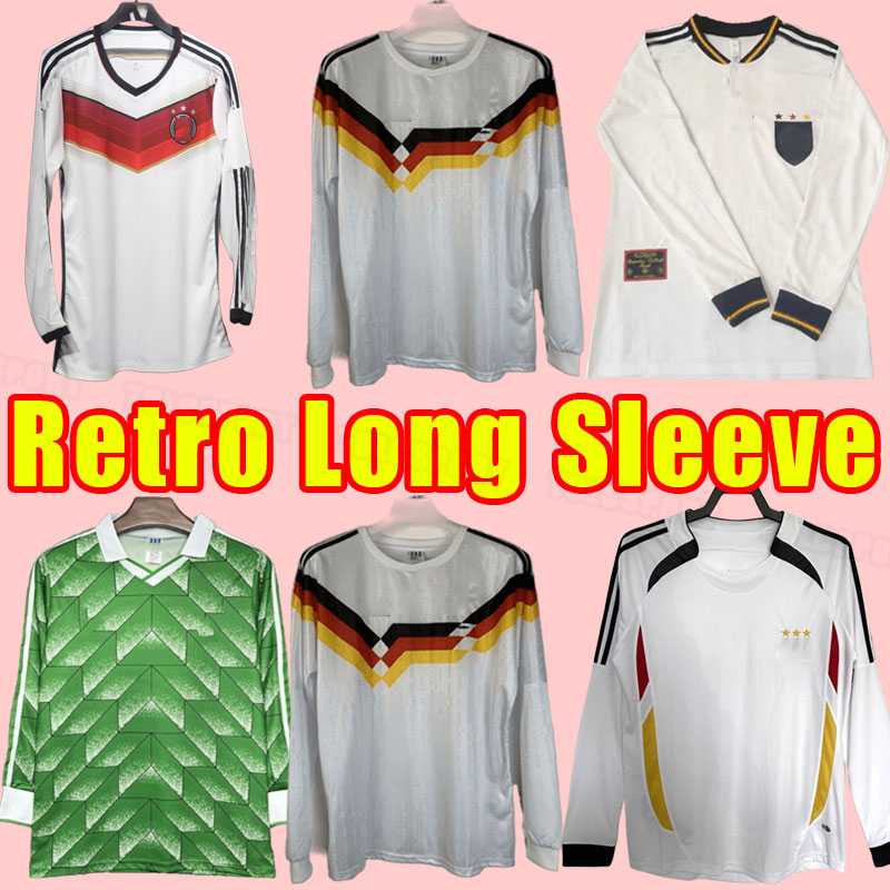 Long sleeve Germany Retro 1990 Littbarski BALLACK Soccer Jerseys KLINSMANN Matthias home away shirt KALKBRENNER JERSEY 1990 90 1996 96 2006
