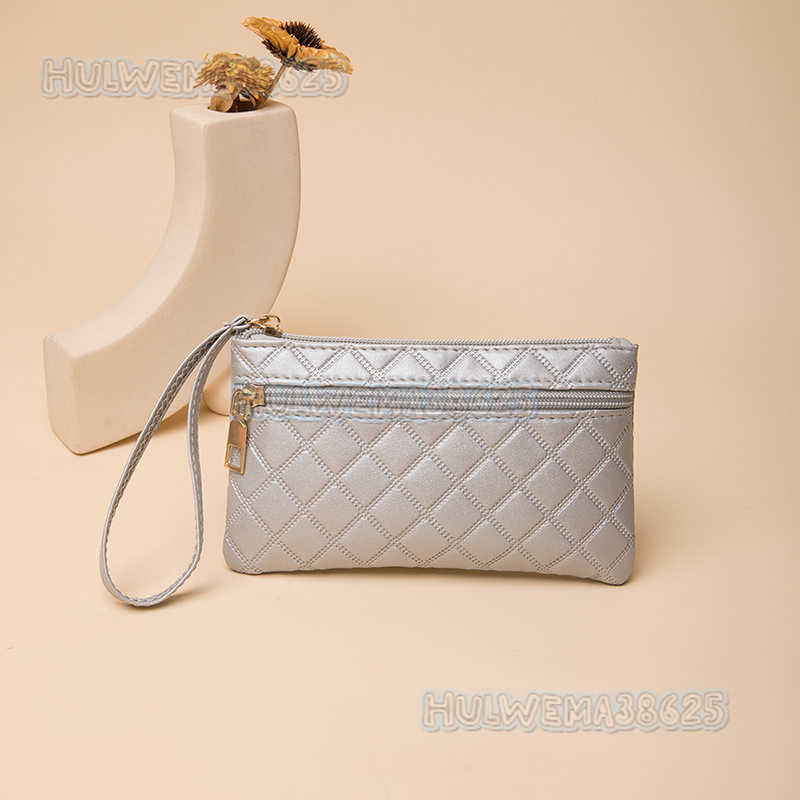 Autumn and Winter New Embossed Long Double Zipper Clutch Bag Ladies Phone Bag Coin Purse H250806