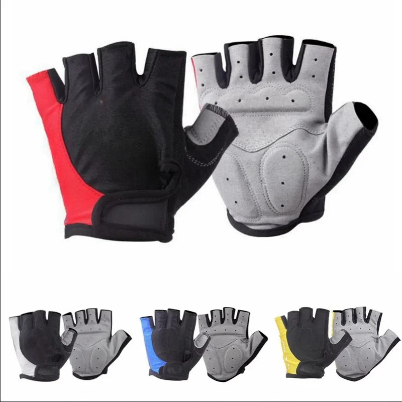 Half Finger Cycling Gloves Men Women Anti Slip Shock Breathable Summer Bicycle Fingerless Sports Gym Training Bike 250729