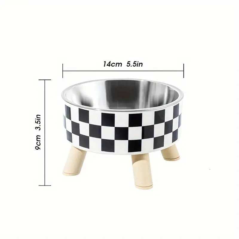 Elevated Cats Feeder Bowl Anti-choking Raised Cat Food Water Bowl With Stand Pet Feeding Drinking Supplies Small and Midium Dogs Y250806
