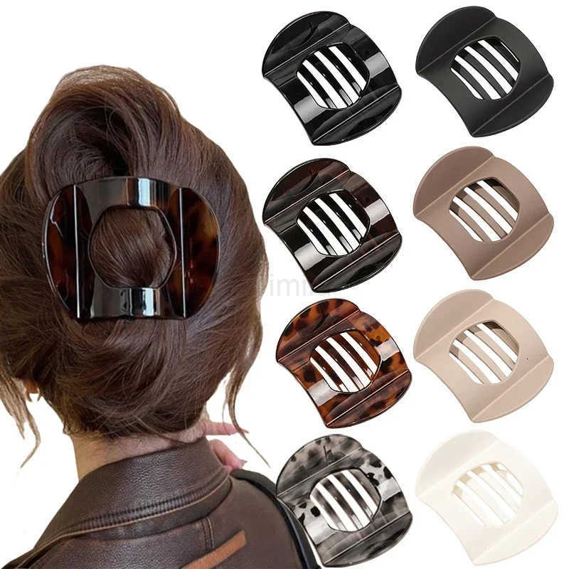 New Large Small Sizes PC Hair Clips for Women Non-slip Hair Accessories Vintage Arc Shaped Duck Claw Hairpins Girl Barrettes U250807