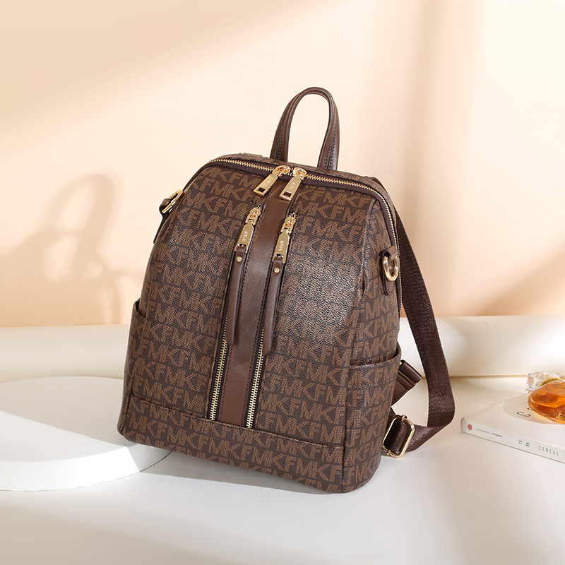 MKF designer bag free shipping Light luxury high-quality backpack fashionable Large capacity simple versatile trendy schoolbag for women