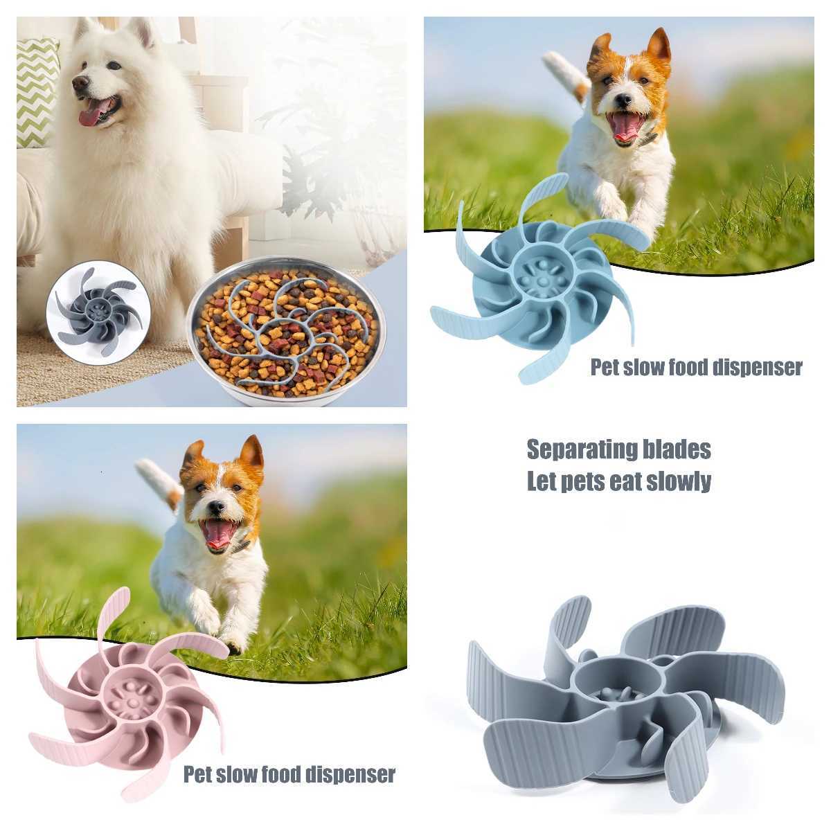 Dog Slow Feeder Spiral Insert Anti Choking Prevent Overeating Bowl Insert for Small Medium Large Pets Y250806