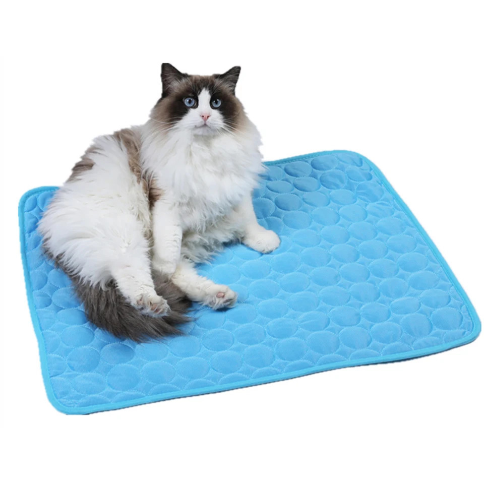 DualPet Dog Cat Summer Cooling Pad Mat Washable Puppy Big Dog Ice Gel Bed Mattress Cool Mascotas Cushion Blanket 250804