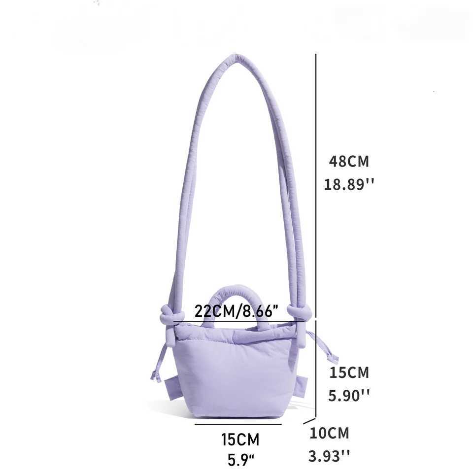 Fashion Small Puffer Tote Bag Designer Padded Women Shoulder Bags Nylon Down Cotton Crossbody Bag Mini Lady Handbags 2025 Z250807