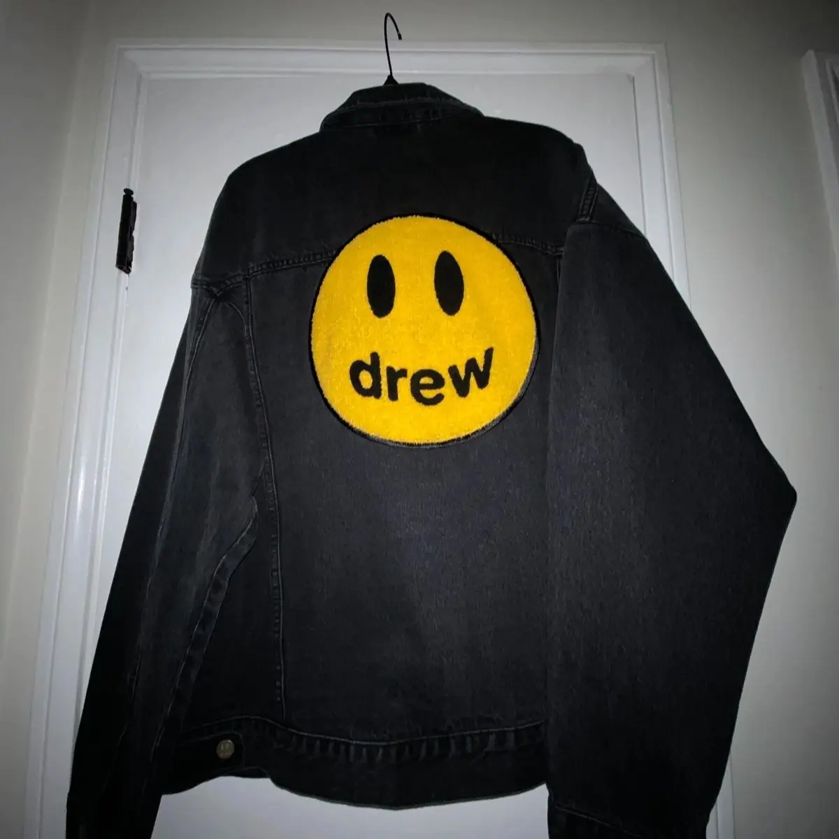 Drew House Knitting embroidery Men's Clothing autumn and winter designer niche American retro print loose denim jacket