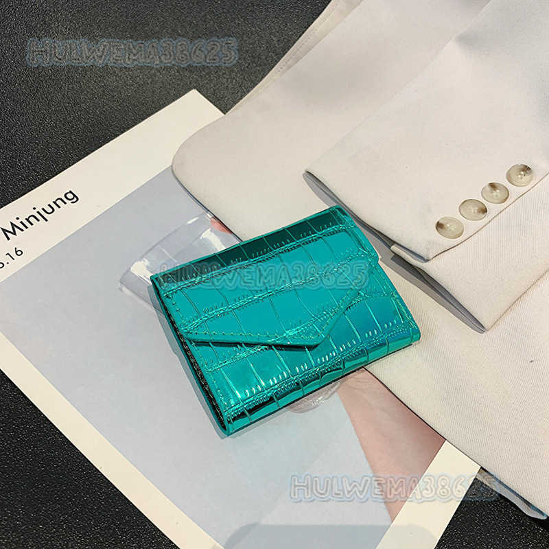 Fashion Pattern Wallet 2024 New Women Mini Multi-card Slot Short Clutch Laser Card Holder H250806