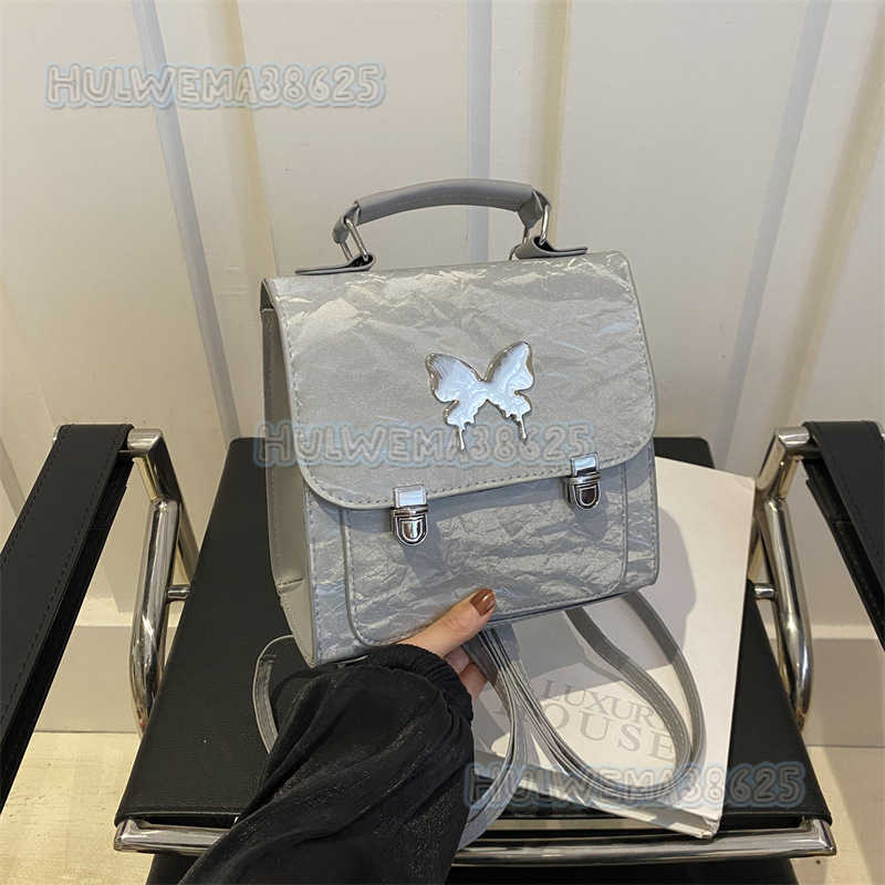 Fashion Style Butterfly Double Shoulder Small Bag for Women 2024 New Spring Summer Trendy Mini Backpack Travel Bag H250806