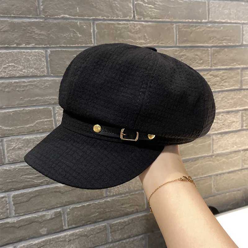 Beret Hat Women Luxury Designer Retro Berets Cs for Women Hats Bonnets Hats for Women Octagonal Newsboy Hat XJ250807