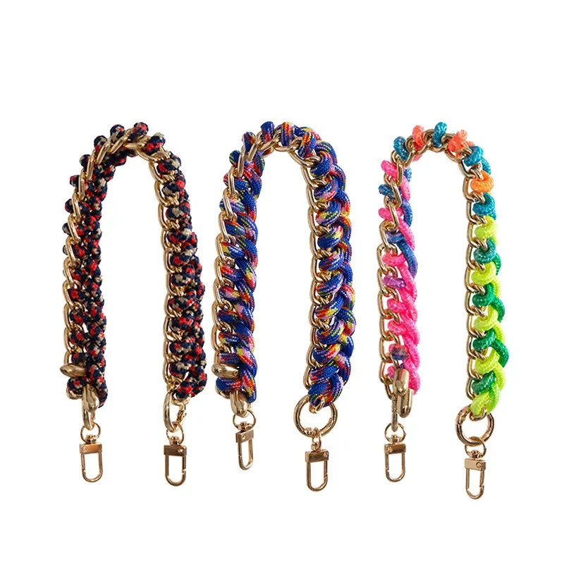 DIY Lady Handbag Braided Bag Straps Handmade Rope Woven Short 40cm Length Bag Strap Easy Matching Chain Shoulder Bag Belt 250807