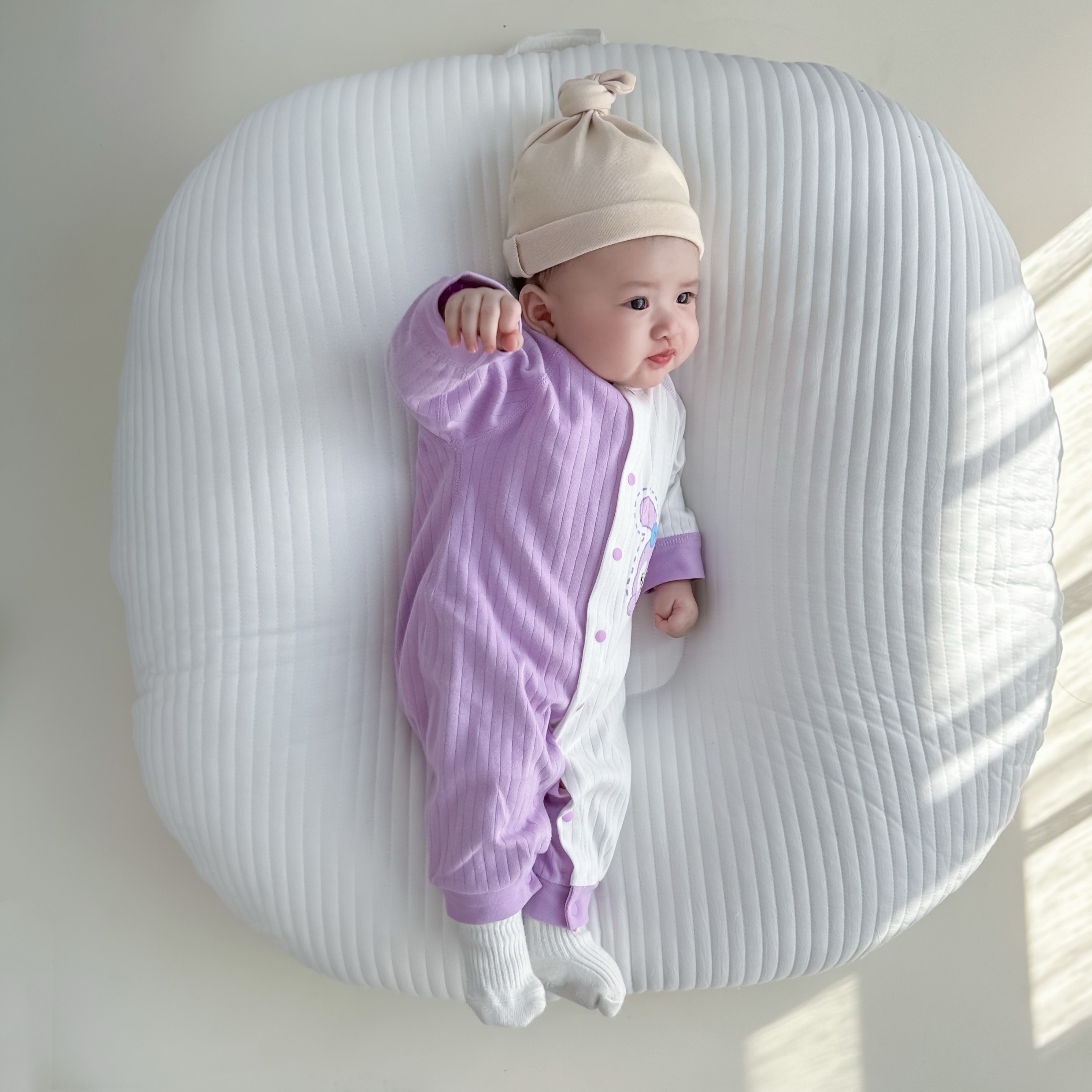 Baby All Season Onesie Cotton Breathable with Buttons for Layering