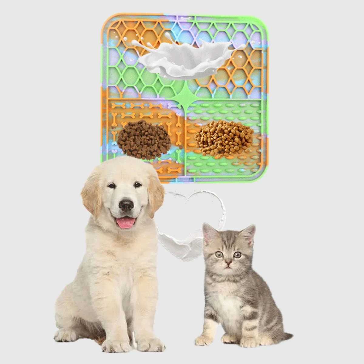 Pet Placemat Cat Slow Feeding Mat Dog Lick Mats Silicone Pets Eating Slowly Food Pad Cats Dogs Feeding Supplies Y250806