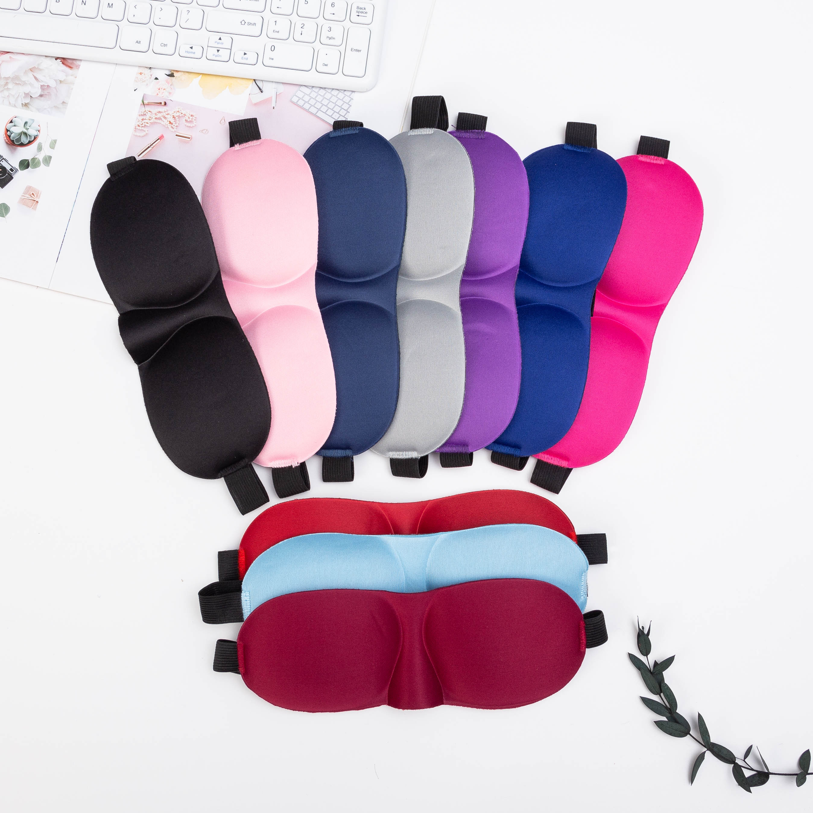 3D upgraded 3D light-blocking sleep mask for outdoor travel, midday rest, sleep, eye protection, fatigue relief. In stock in multiple colors.