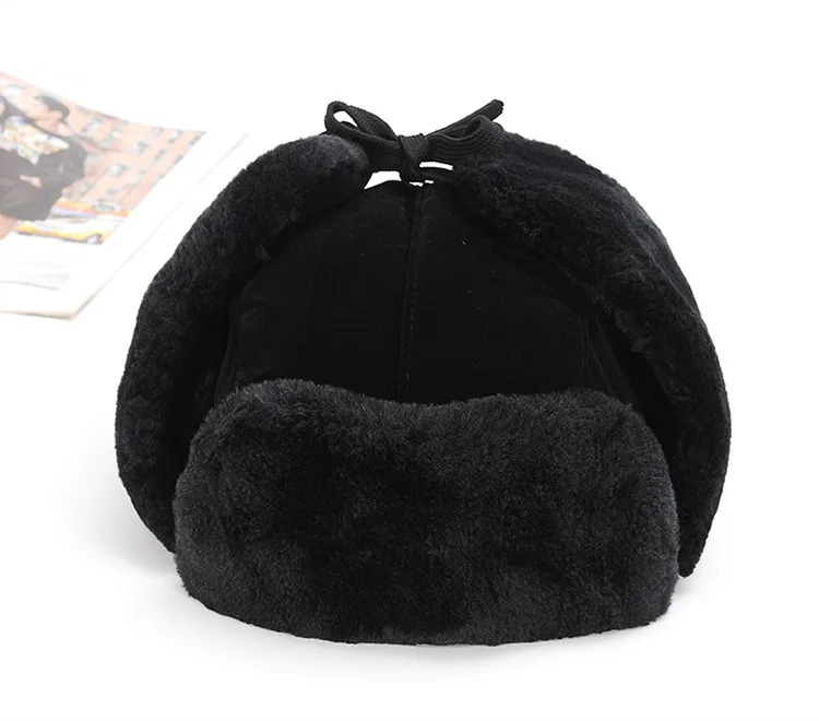 Bomber Hat Female Winter For Men Women Thick Warm Fur Velvet Cold Cap Male Snow Russian Ear Flap 250806