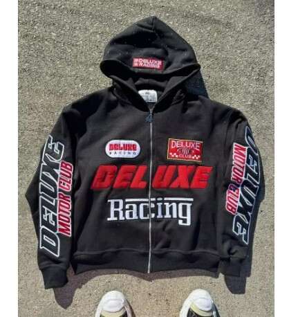 Bacing Printed Zipper Cardigan National Trend Treasure Boy Hooded Sweatshirt New Style