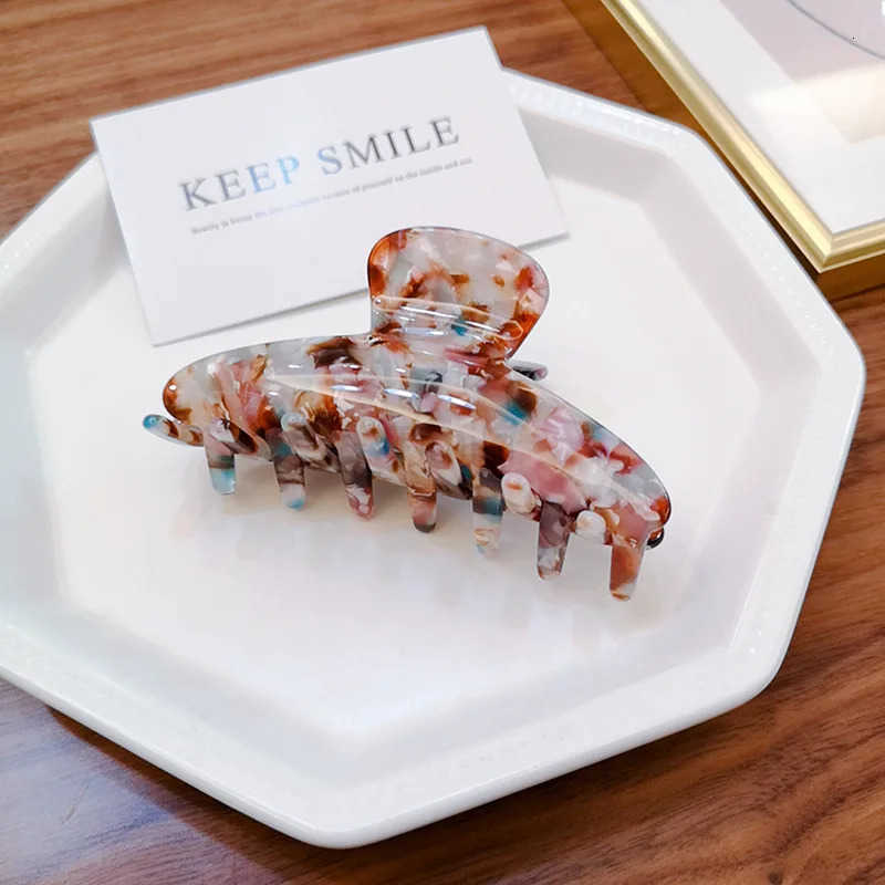 Large Accetate Leopard Print Acrylic Hairpins Hair Clips Crab Hair Claws For Women Girls Hair Accessories Headdress Party Gifts U250807