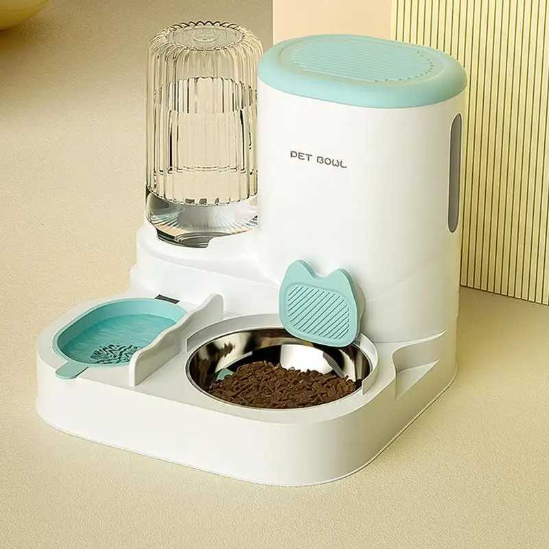 Feeder and Water Dispenser Set Dog Automatic Food Water Dispenser Kit Large Capacity Pet Feeding Station for Cats Dogs Rabbits Y250806