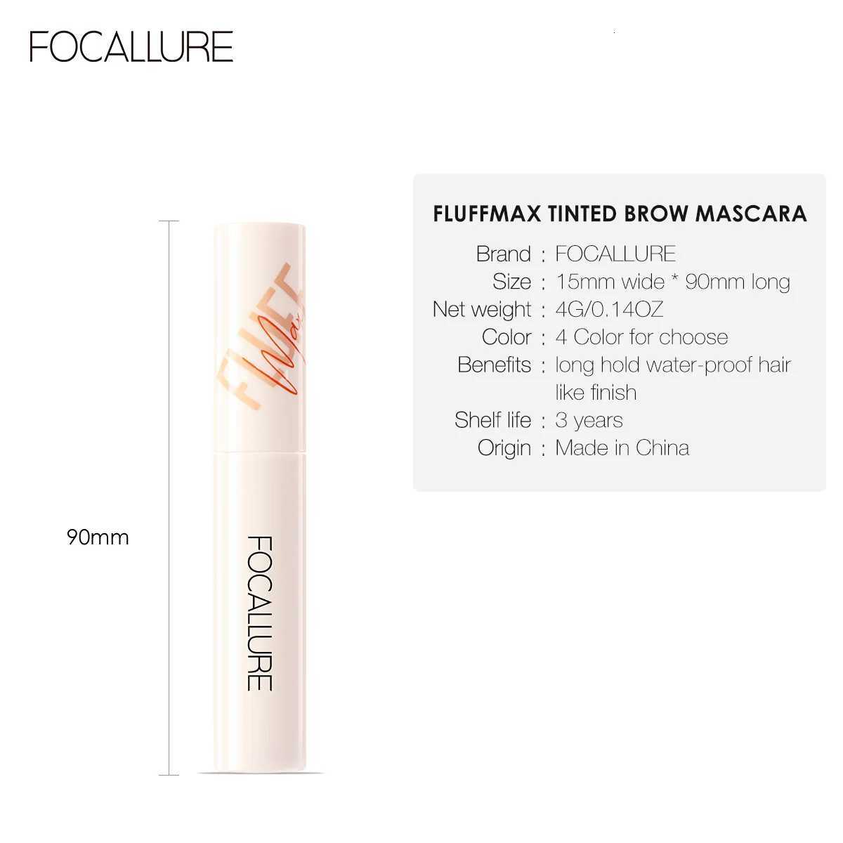 FOCALLURE Eyebrow Styling Gel Brows Wax Sculpt Soap Clear Brown Gray Waterproof Long-Lasting 3D Feathery Wild Brow Style Makeup W250807