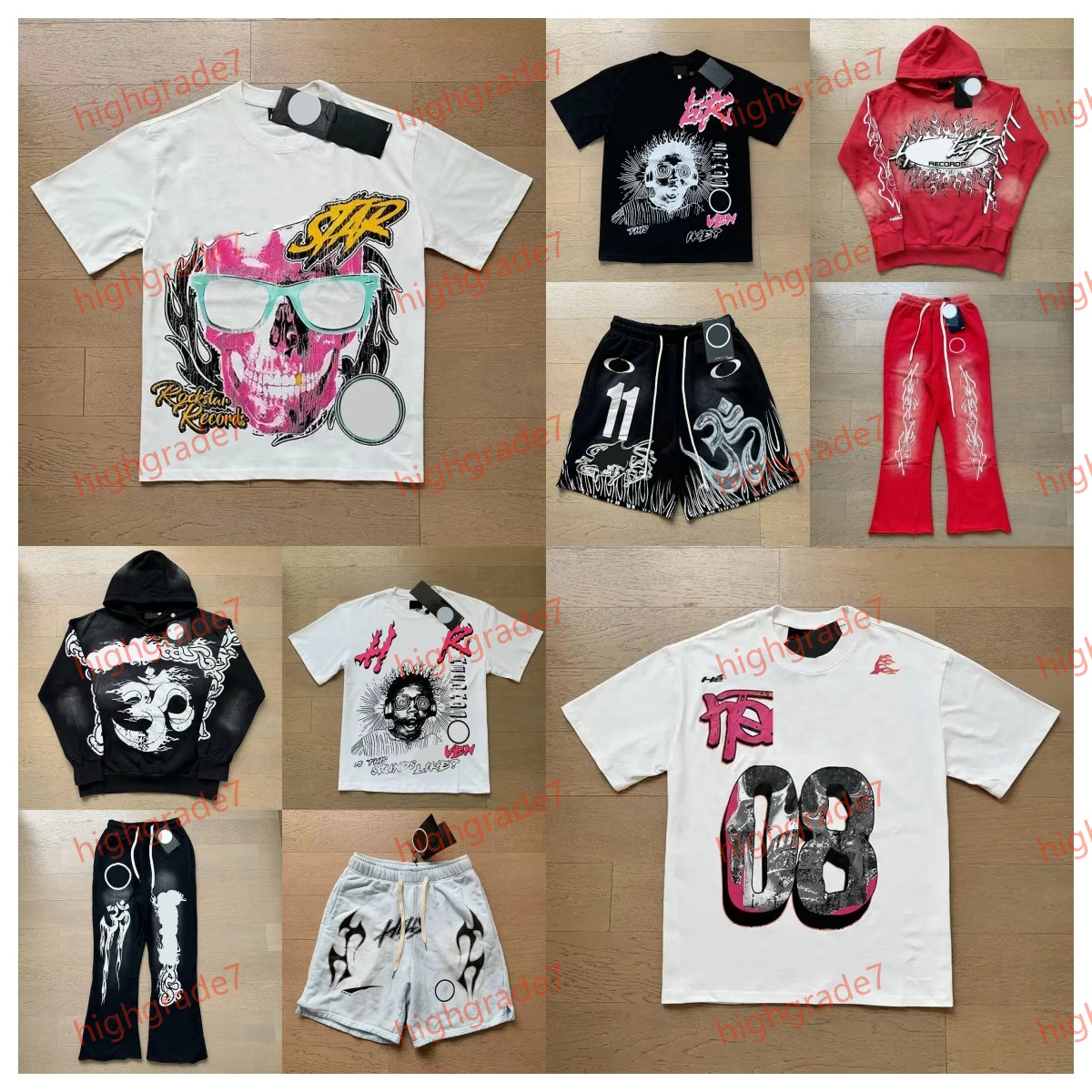 designer Helle T Shirt Casual Pure Cotton With NFC High Quality Graphic Shirt With Monogrammed Print Short Sleeve Top Mens Hip Hop Clothing Star