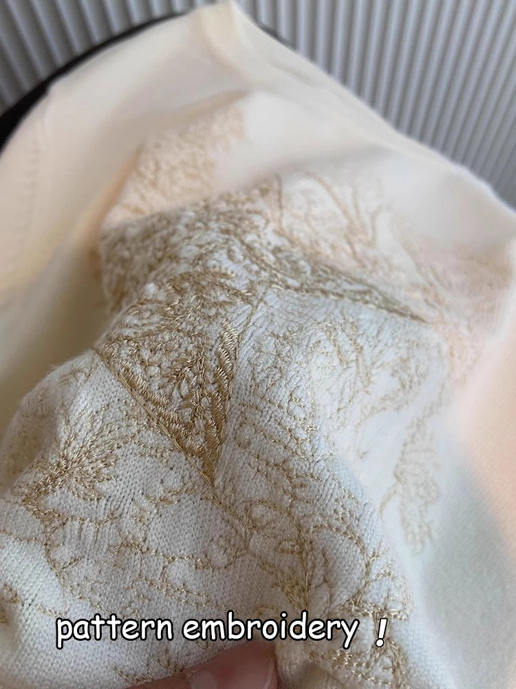 High Quality Womens Knitted Sweater Round Neck Star Embroidery Knit Pullover Korean Fashion Long Sleeve Casual Jumper C-016 250801