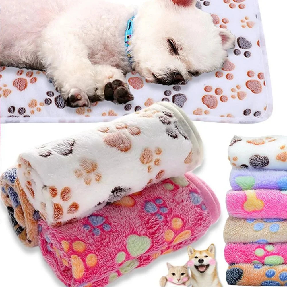 Soft Fluffy High Quality Pet Blanket Cute Cartoon Pattern Pet Mat Warm and Comfortable Blanket for Cat Dogs 250804
