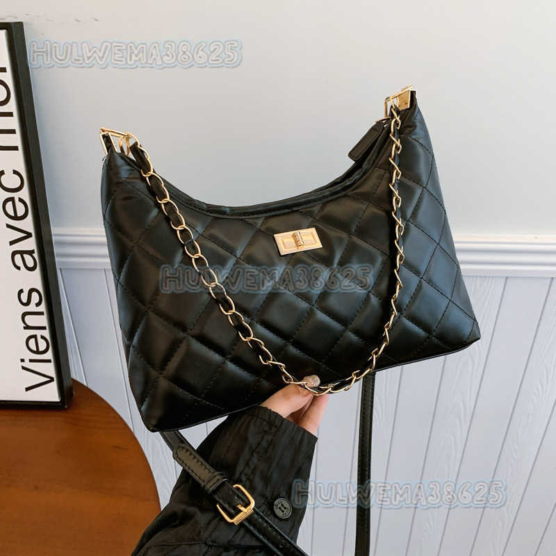 Niche Design Quilted Chain Shoulder Underarm Tote Bag 2024 New Trend High-quality Commuter Crossbody Bag H250806