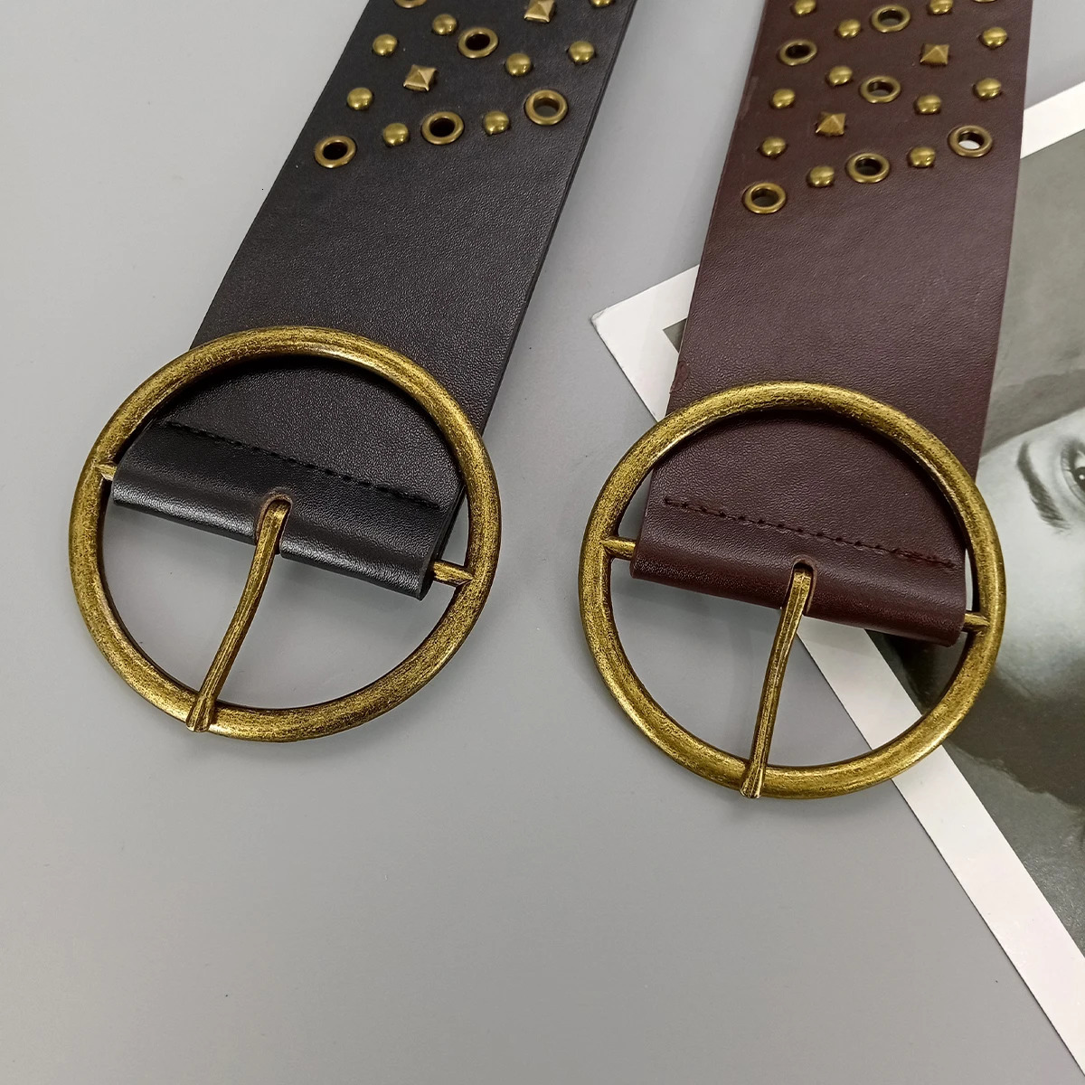 Y2K Hollow Western Style Exaggerated Cowboy Cowgirl Wide Belt For Women Vintage Soft Durable Belt Punk Gothic Waistband Female 250806