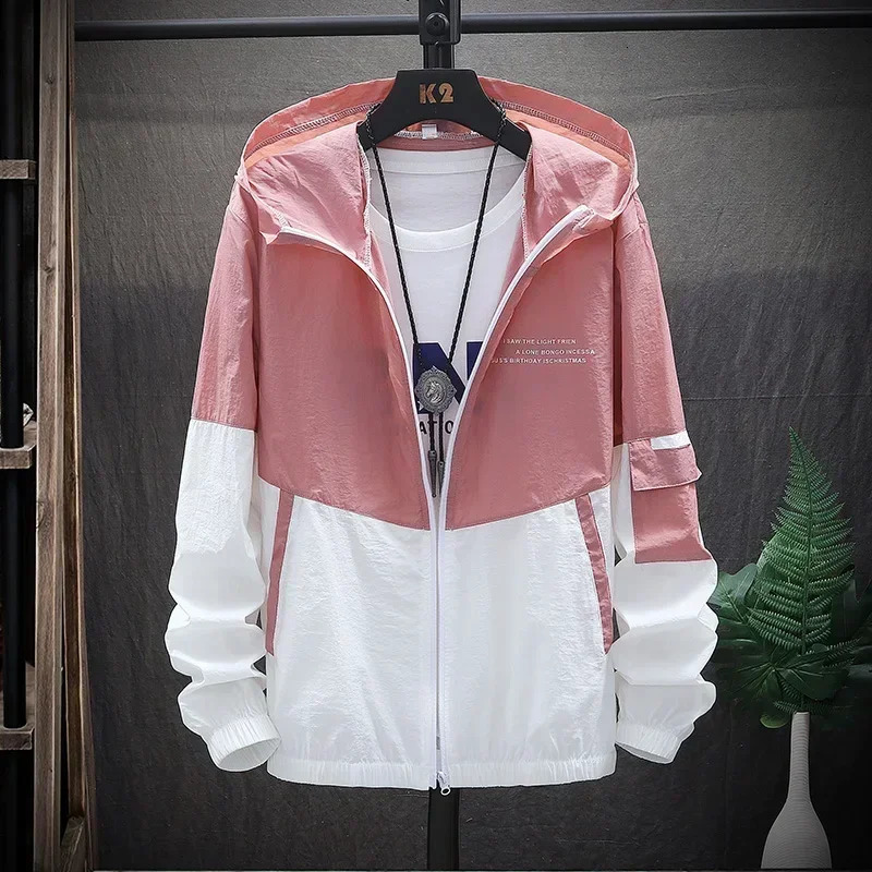 Summer Hooded Jacket Men Women Waterproof Sun Protection Clothing Fishing Hunting Clothes Quick Dry Skin Patchwork Windbreaker 250807
