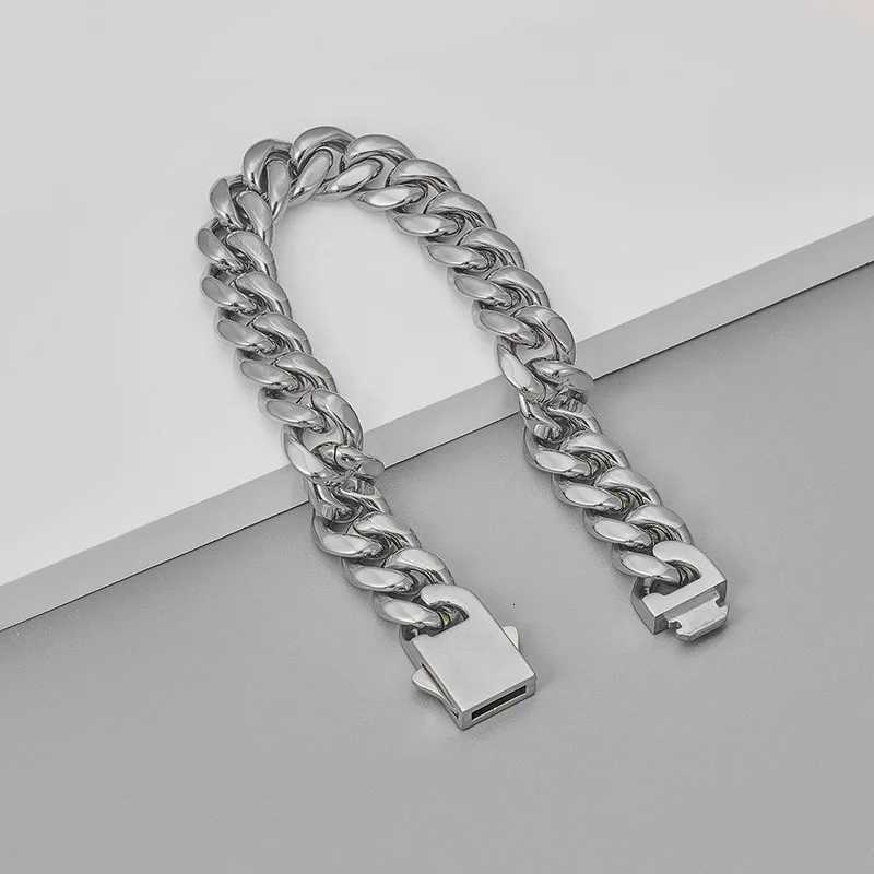 9MM Width 316L Stainless Steel Encrypted Cuban Chain Bracelet For Men Fashion Hip Hop Party Accessories Boyfriend Gift 19/21CM W250807