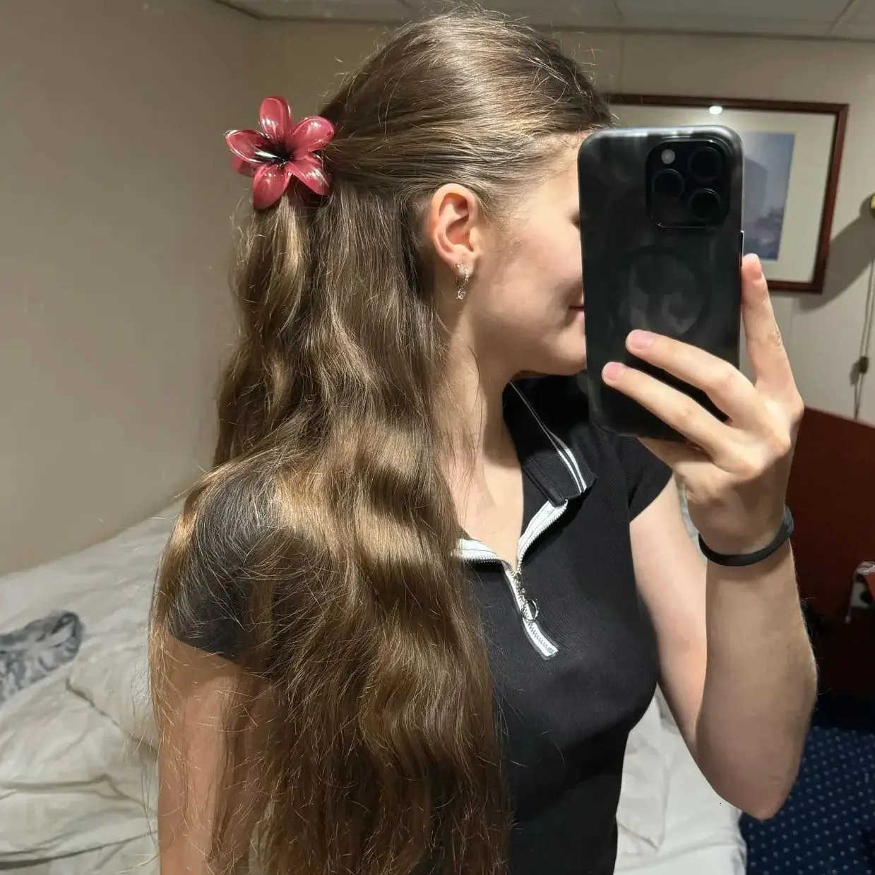 Gradient Frangipani Hair Clip 1PC Plumeria Hairpin Ins Style Ponytail Holder Barrette Sweet Claws Party Hair Accessories U250807