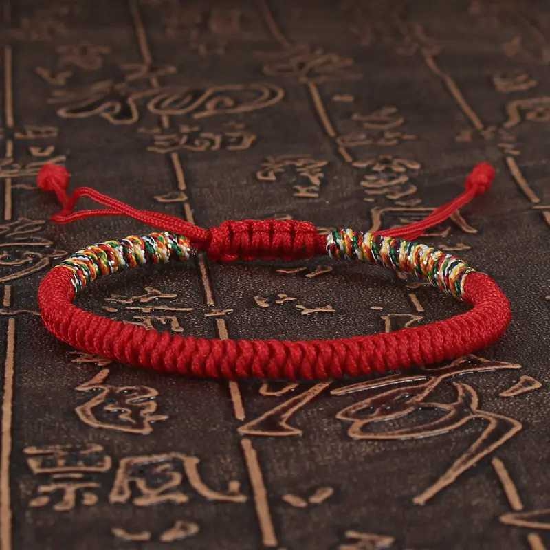 Tibetan Buddhist Bracelet Unisex Handmade Braided King Kong Knot Colorful String Bracelets for Women Men Lovers Lucky Jewelry W250807