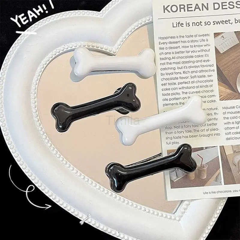 2pcs Funny Bone Hair Accessories Hair Clip Edges Cute Hair Clip Headpieces Creative and Simple Headpiece Clips U250807