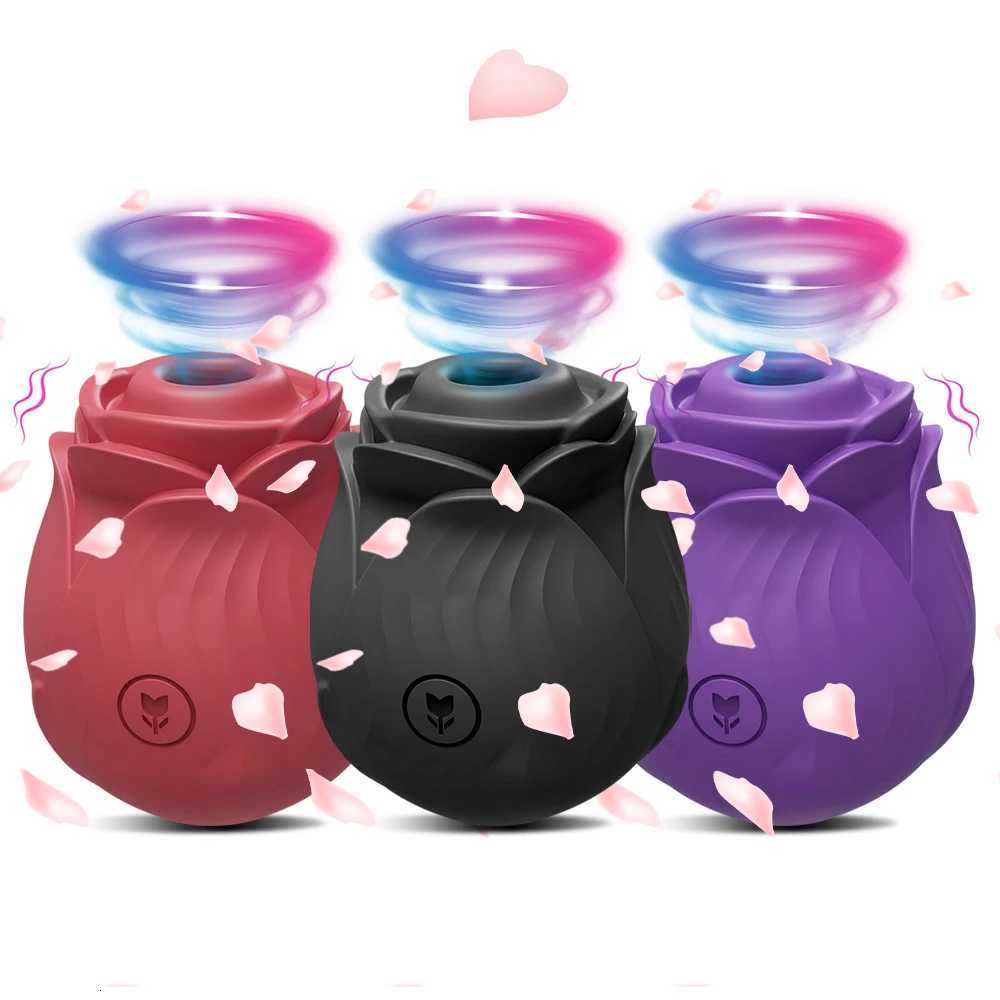 Rose-Sex Toy Vibator Toy for Women Silicone Clitoris Sucker Sucking Shape Sex Toy Nipples 10 Frequency Clitoris Stimulator W250807
