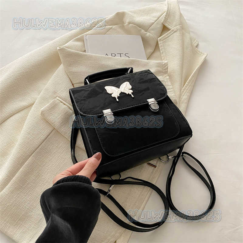 Fashion Style Butterfly Double Shoulder Small Bag for Women 2024 New Spring Summer Trendy Mini Backpack Travel Bag H250806