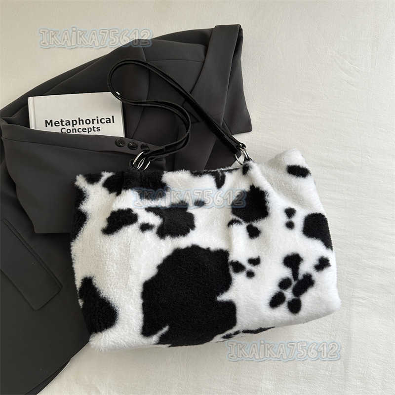 Personalized Large Capacity Furry Bag Trendy Fall Winter 2024 New Style Trendy Single Shoulder Tote Bag H250806