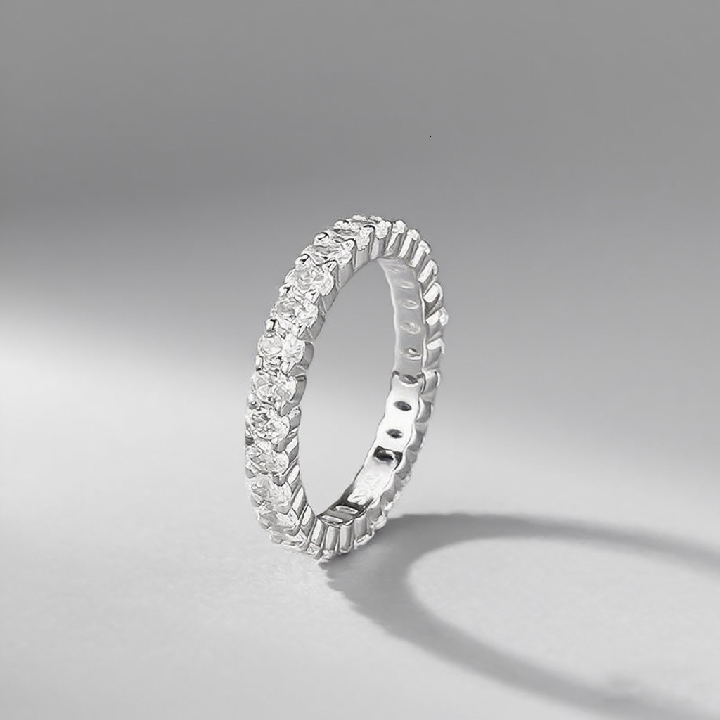 Hui Zhi Wing Jewelry New S Silver Four-Prong Inlaid 9*13mm Pigeon Egg mond Ring Proposal Engagement Gift for Girlfriend