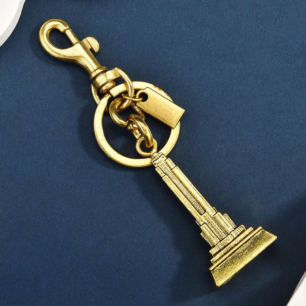 DHpet_wholesale Trendy Cherry & Eiffel Tower Keychain - Fashion Metal Bag Charm in Gold/Silver, Stylish Key Ring Accessory (10cm, 50g)
