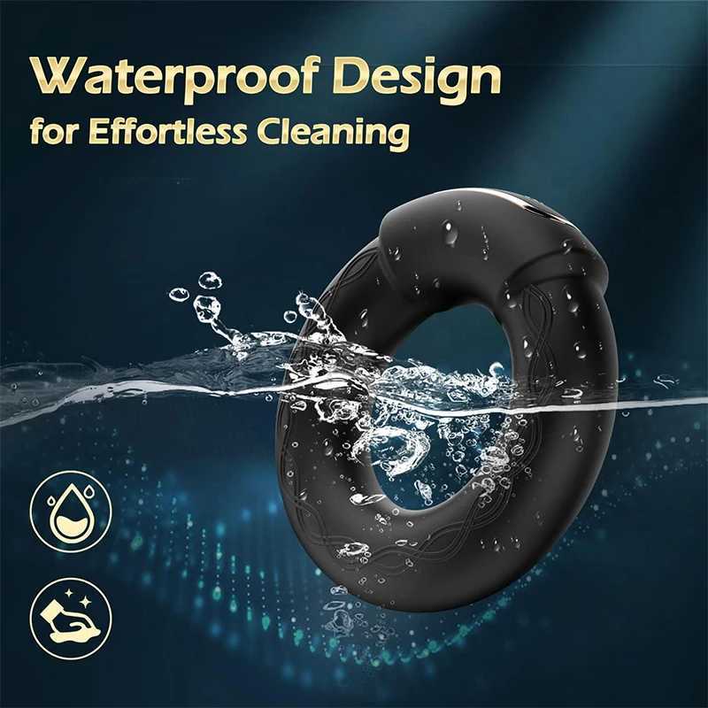 Vibrating Penis Cock Ring with Heating Delay Ejaculation Vibrator Adult Sex Toys for Men Longer Harder Stronger Erection W250807