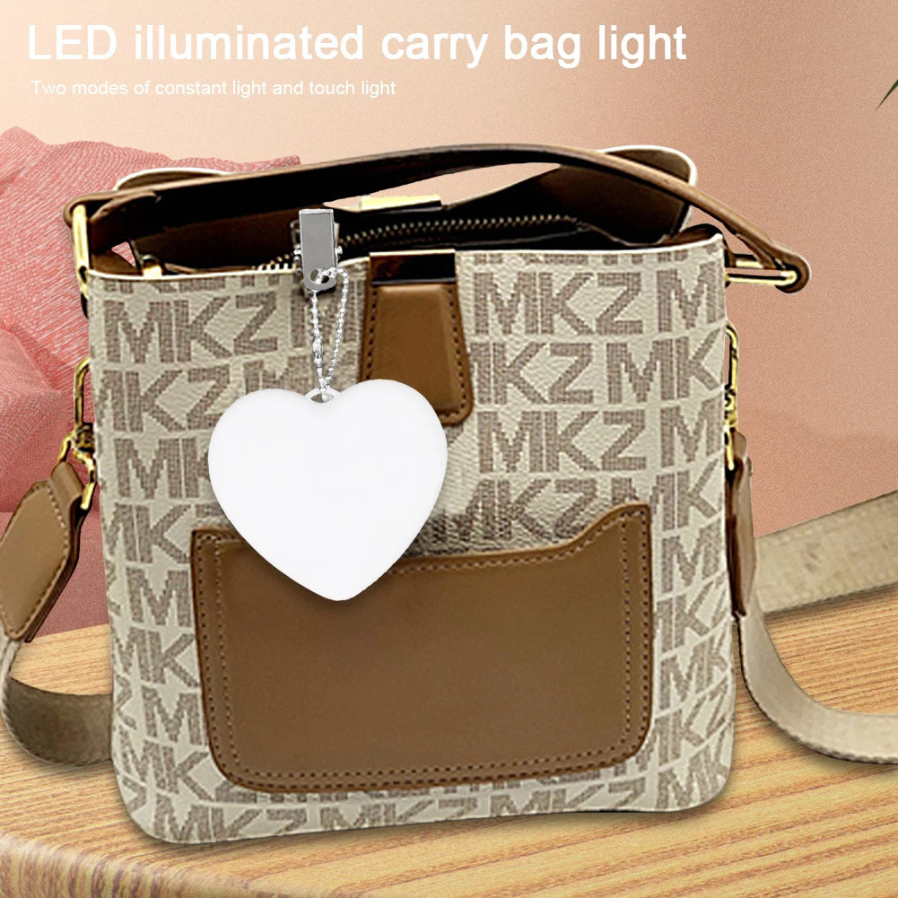 1-3Pcs LED Handbag Light Touch Sensor Heart Round Star LED Purse Night Light Bag Lamp with Clip for Women Mothers Day Gifts 250807