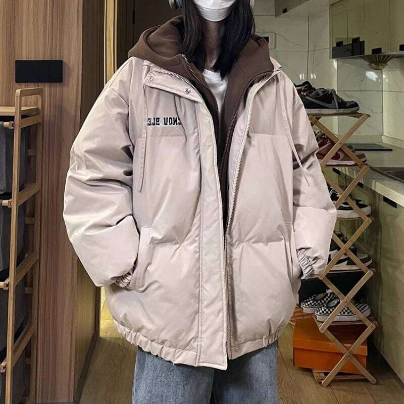 Designer Clothing 2025 New Arrival Women Parkas Winter Hooded American Vintage Cotton-Padded Coats Couple Y2k Loose Casual Female Short Jacket