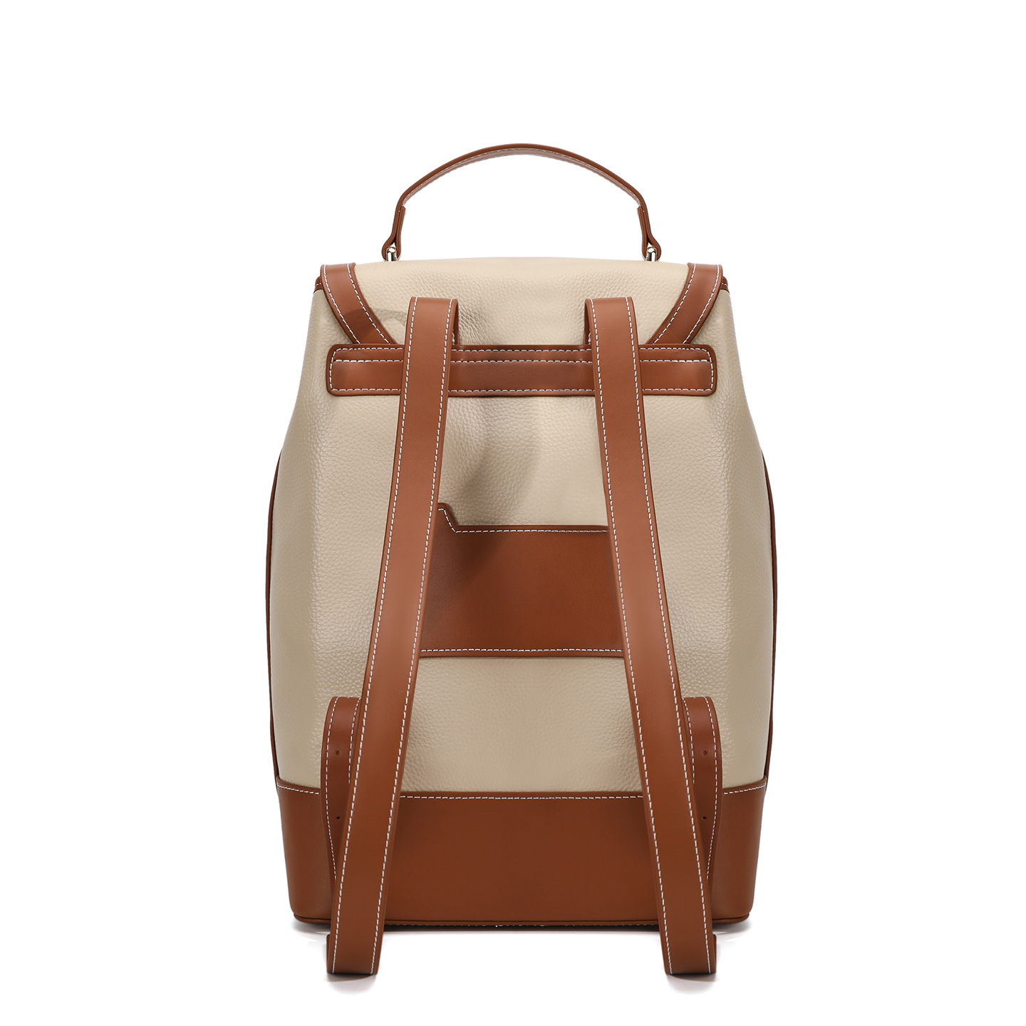 Real leather computer backpack for women's commuting, large capacity, high-end feel, niche backpack, new fashionable backpack for women