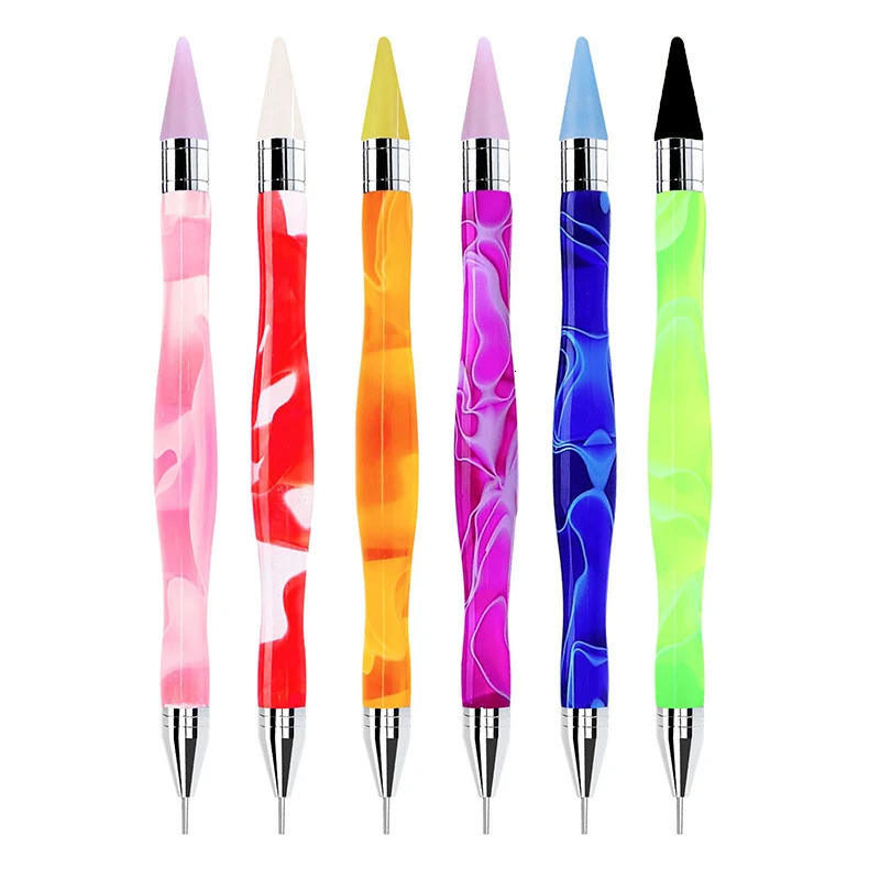 Professional Double Headed Acrylic Nail Art Pen Marbling Printed Painting Dotting Pens Manicure DIY Beauty Tools 250805
