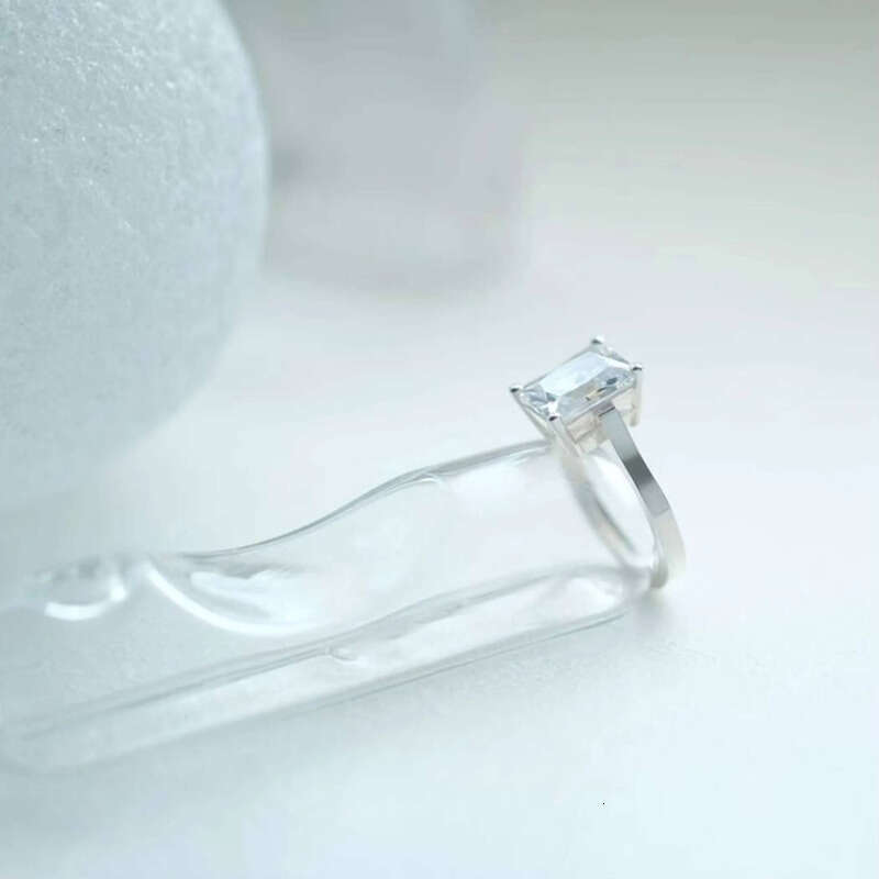Dainty Moissanite Sterling Sier Women Stackable Ring Handmade Wedding Solitaire Jewelry for Her Wholesale Price
