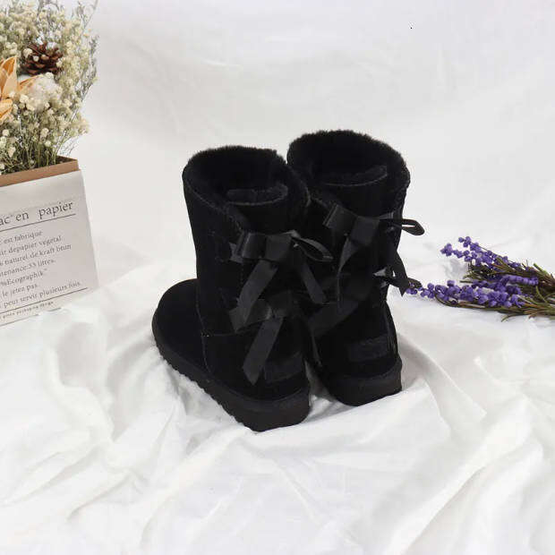 Kids Boots Mini Bow Australian Classic Girls Shoes Toddler Children Winter Snow Boot II Baby Kid Youth Chesut Black Sneakers Furry Bailey