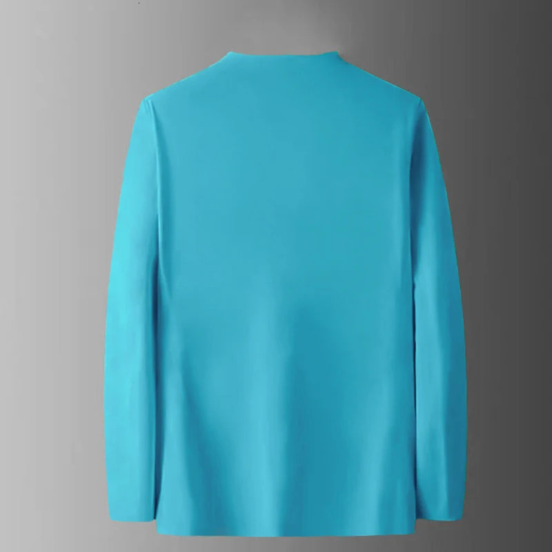 Young Mens Fashionable Casual V Neck Cardigan Top Thin Slim Fit Versatile Simple Pure Color Jacket 250807