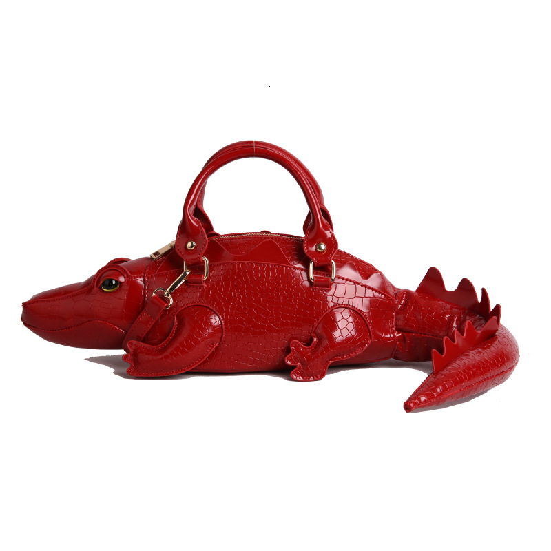 Free shipping designer Creative Quirky Irregular Handbag Shoulder Bag 2025 Niche Design Three-Dimensional Crocodile Bag Hot Girl Crossbody Bag