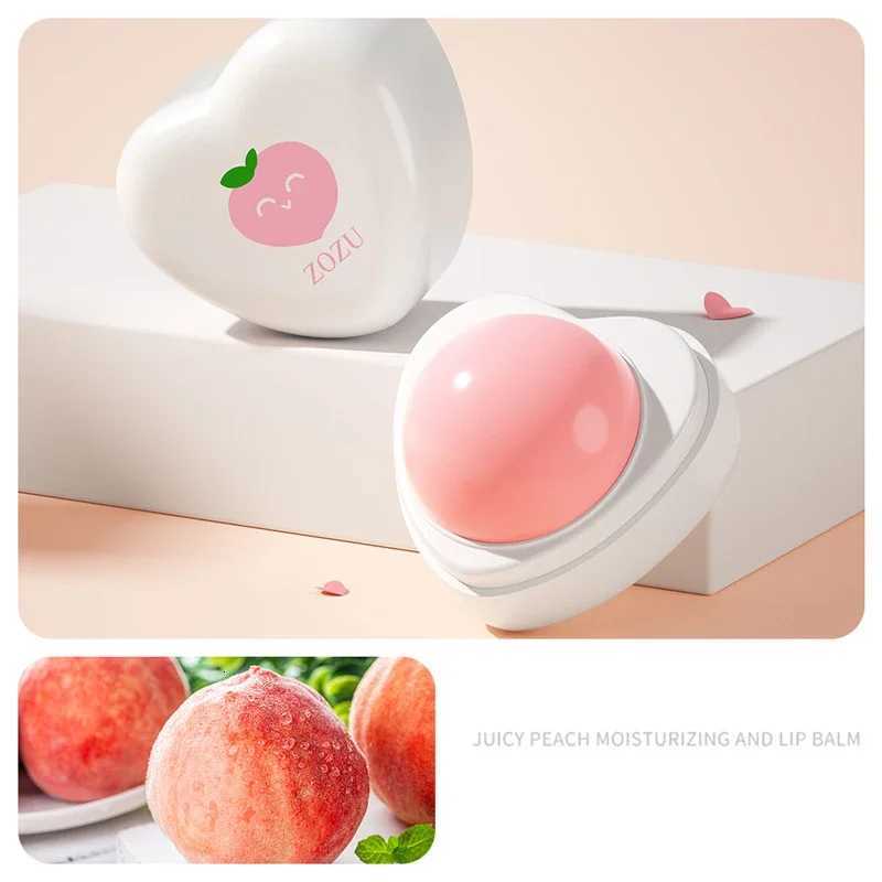 Fruit Moisturizing Hydrating Lip Balm Strawberry Peach Heart Shape Fade Lip Line Repair Lips Care Beauty and Skin Care ProductsXJ250807