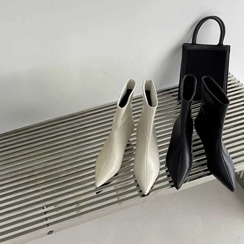 Women Eilyken Ankle Boots Pointed Toe Ladies Slim Short Shoes Low Heels Party Dress Pumps for Winter and Autumn Womens Shoes XJ250807