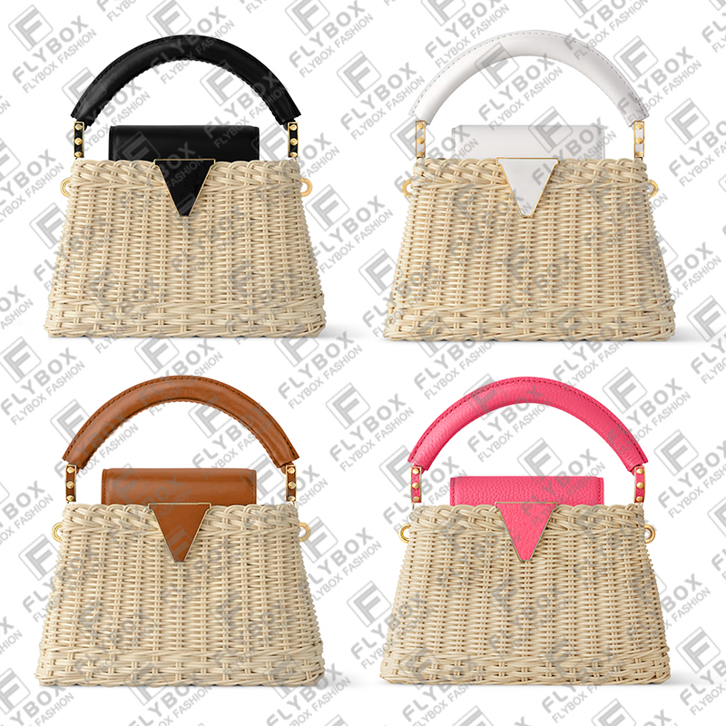 M11617 M26003 M26004 M26005 Capucines Rattan Bag Tote Handbag Shoulder Bag Crossbody Women Fashion Casual Luxury Designer Top Handbag Bag TOP Quality Fast Delivery